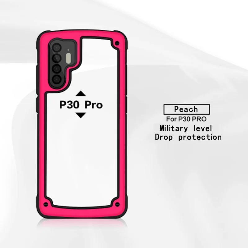 Weloan для huawei P30 PRO LITE MATE20 Y6 7 8 9 NOVA3 P Smart Z подушка безопасности, защита от падения, Прозрачный Акриловый чехол из ТПУ - Цвет: peach