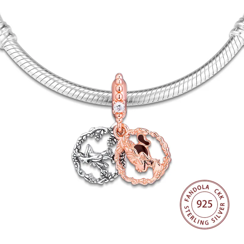 Подходит Pandora браслет Шарм 925 серебро Принцесса Тиана Висячие Подвески-талисманы для изготовления ювелирных изделий kralen