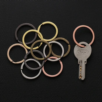 

10PCS Split Key Ring Stainless Steel Round Key Chain Carabiner Clasps Multifunction Connectors New Camping Fashion Accessories