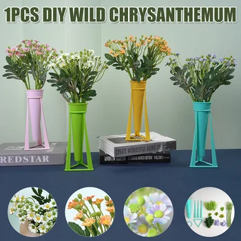 

DIY Handmade Flowers with Stand Realistic Wild Chrysanthemum Flower Arrangements for Home Office Decor J2Y