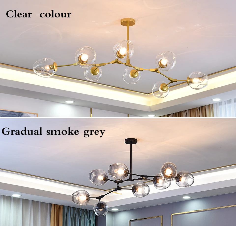 Candelabro LED moderno para el hogar, lámpara nórdica de lujo para sala