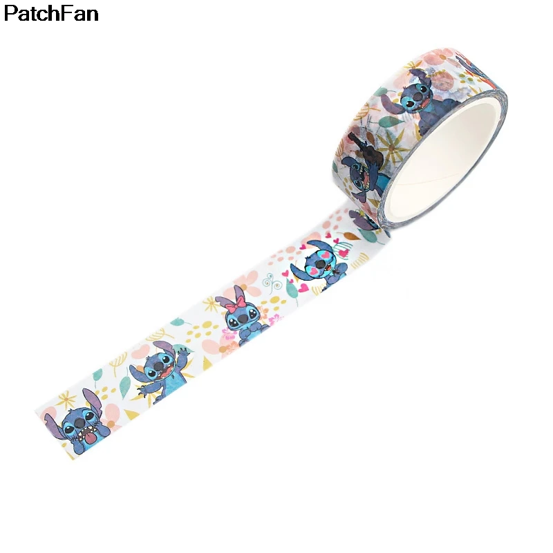 Patchfan стежок мультфильм DIY Скрапбукинг липкий клей Васи бумага маскирующая лента печатные узоры наклейки A2682