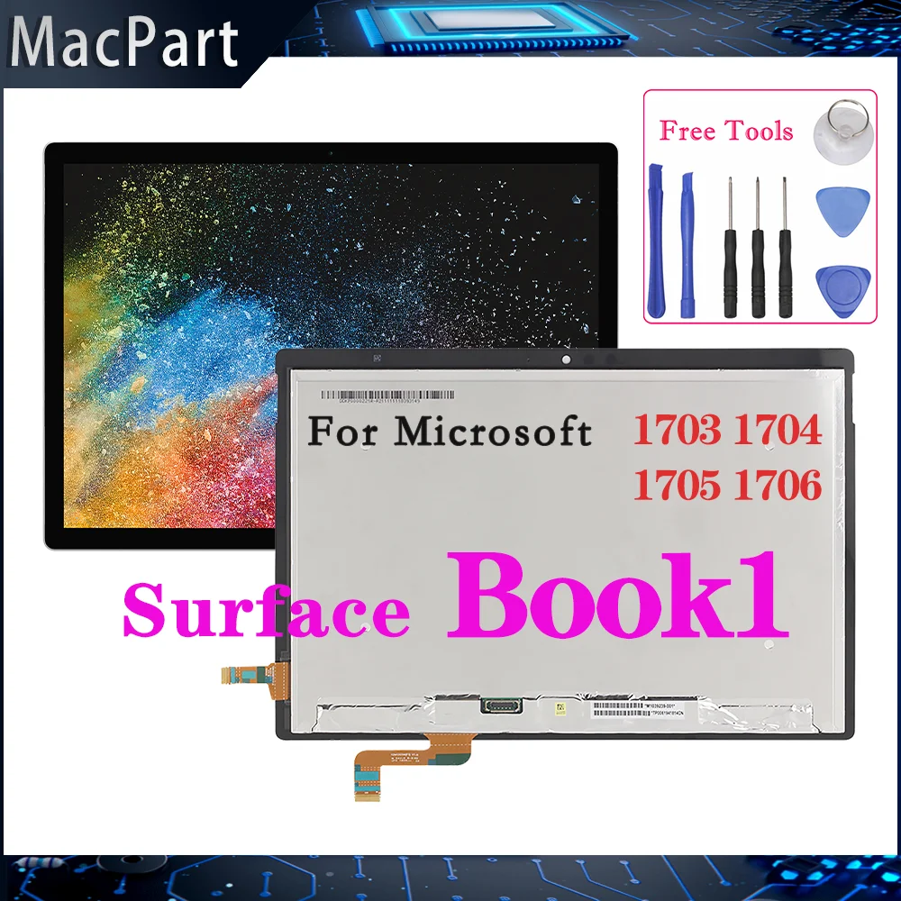 LCD Screen Replacment 13.5&quot Display Touch Assembly For Microsoft Surface Book 1 1st Gen 1703 1704 1705 1706 | Компьютеры и офис