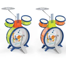Детский музыкальный барабанный инструмент, игрушки, 2 барабана, имитация джаза, барабанный набор с барабаном, тиковое образование, обучающая музыкальная игрушка для ребенка
