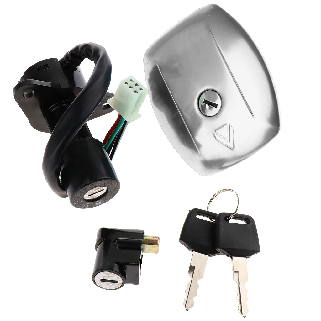 Metal Fuel Gas Tank Cap Ignition Switch Lock Key Water Resistance for Suzuki GS125