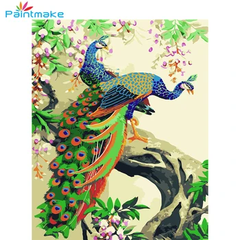 

Paintmake DIY Paint By Numbers peacocks Oil Painting On Canvas Home Room decoration Painting Wall Art Picture For Kids