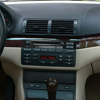 

Carbon Fiber Car Interior CD Panel Frame Sticker For BMW 3 Series E46 1998-2005 Automotive Interior Stickers Auto Parts