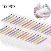 100PCS Clean Foaming Mesh Bag Portable Hangable Soap Saver Bag Bath Shower Foaming Mesh Net Cleansing Delicate Foam Network 1