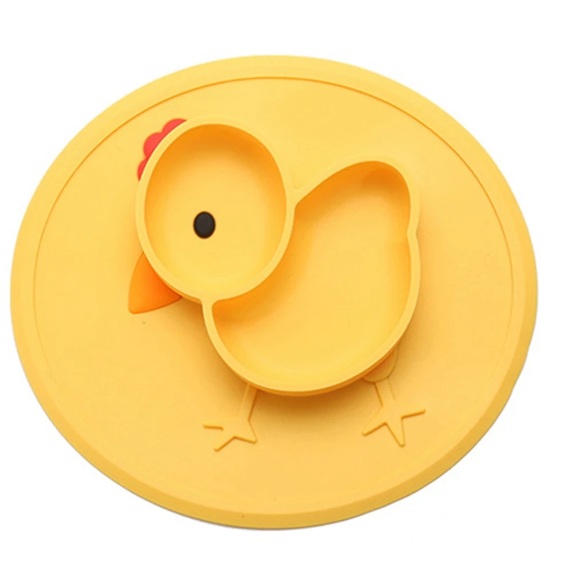 

Table Mat Baby Chick Dishes Silicone Plate Suction Tray Anti Slip Mini Mat Children Kids Meal Fruits Tray Toddler Placemat