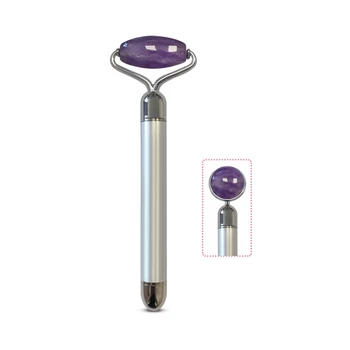 

Thin Skin Vibration Relaxation Facial Massager Lifting Tool Tightening Jade Roller Rose Quartz Electric Wrinkle Removal Handheld