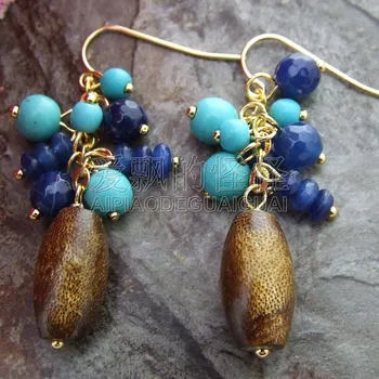 

E120815 Spongy Coral Hook Earrings