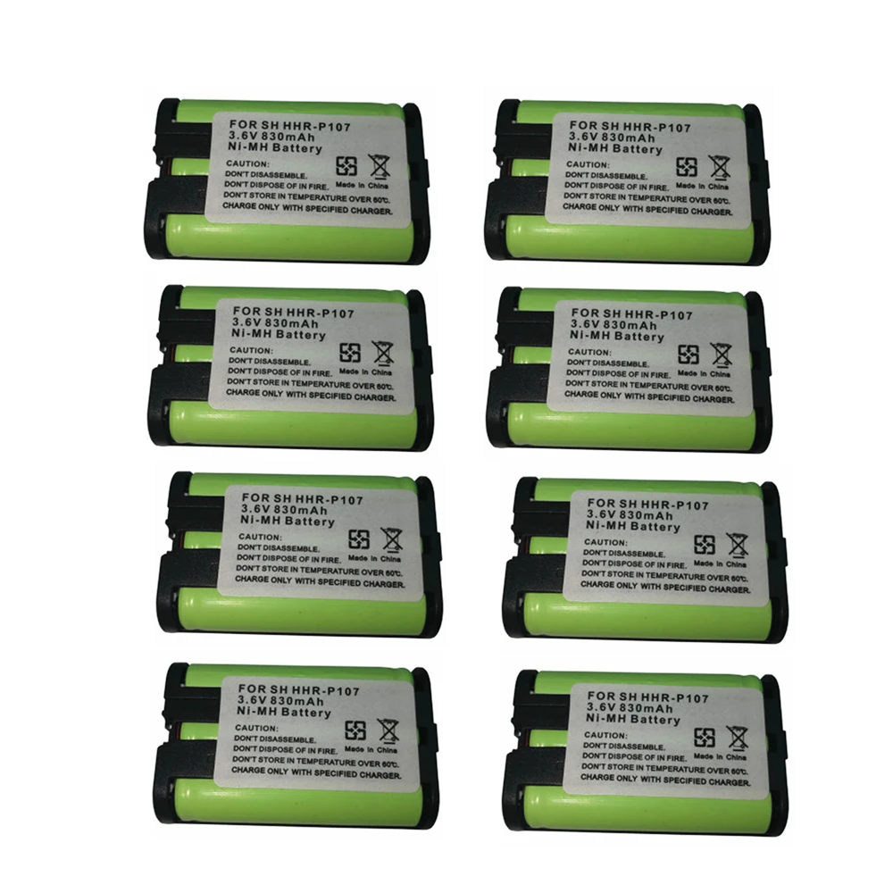 Аккумуляторная батарея для телефона Panasonic HHR-P107 HHRP107 HHRP107A/1B 3 6 В 800 мАч 8 шт./лот |