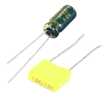 

uxcell 1uF 6.8uF 10uF 22uF 100uF 16V 25V 50V 250V 400V 44 Electrolytic Capacitor for DIY Project Soldering