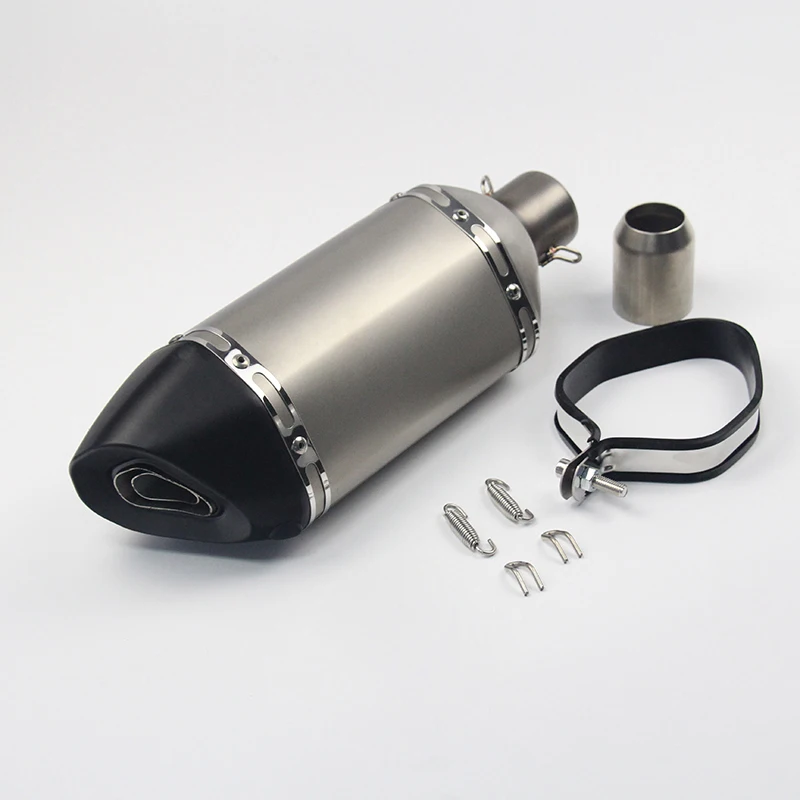 51MM Universal Motorcycle Exhaust Tips Muffler Tail Vent Pipe with DB Killer Silencer for ATV Scooter Bike Carbon Fiber 370MM - Image 2