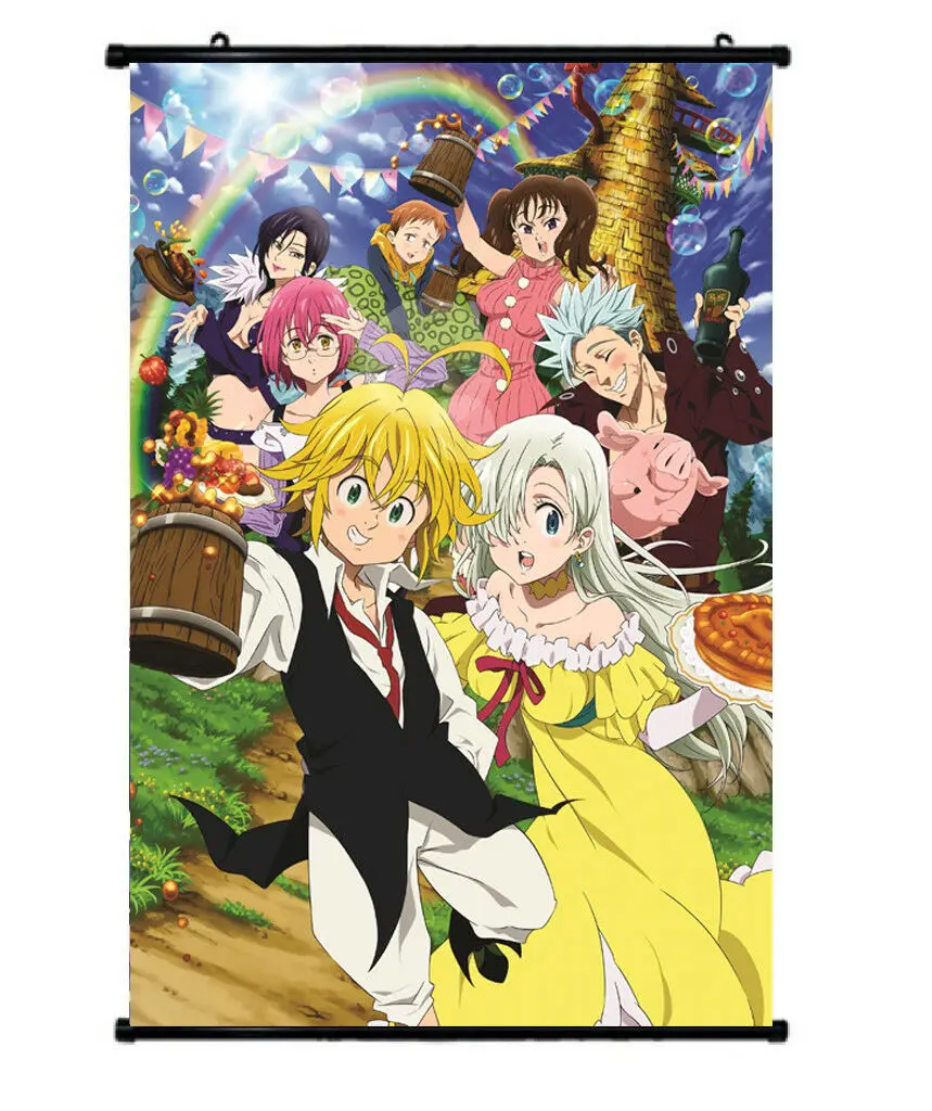 

Anime Nanatsu No Taizai The Seven Deadly Sins Poster Wall Scroll Painting 60cm