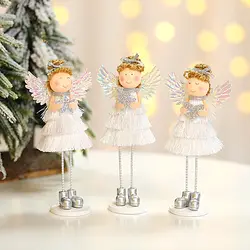 Рождественская Кукла стоящий Ангел крылья милый ангел плюшевая кукла рождественское настенное украшение дом подвеска с героем аниме