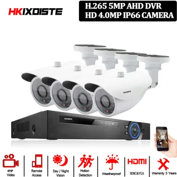 

Home Cctv Camera Security System Kit 4ch Outdoor Waterproof Video Surveillance Cameras Ahd Dvr Monitoring Camera System Full Set
