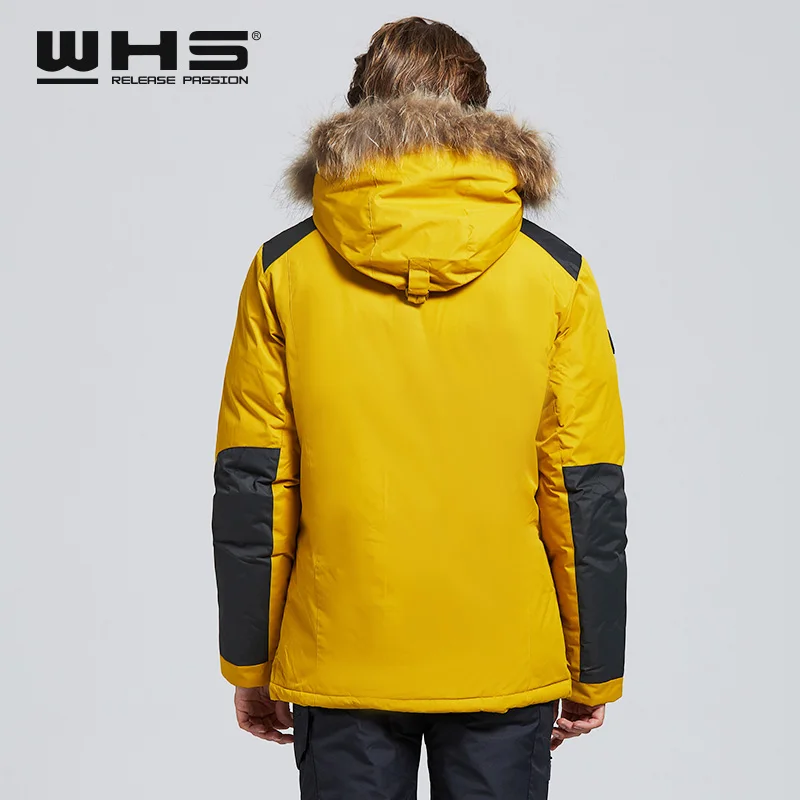 WHS Мужская утолщенная хлопковая куртка осенне зимняя спортивная ветрозащитная
