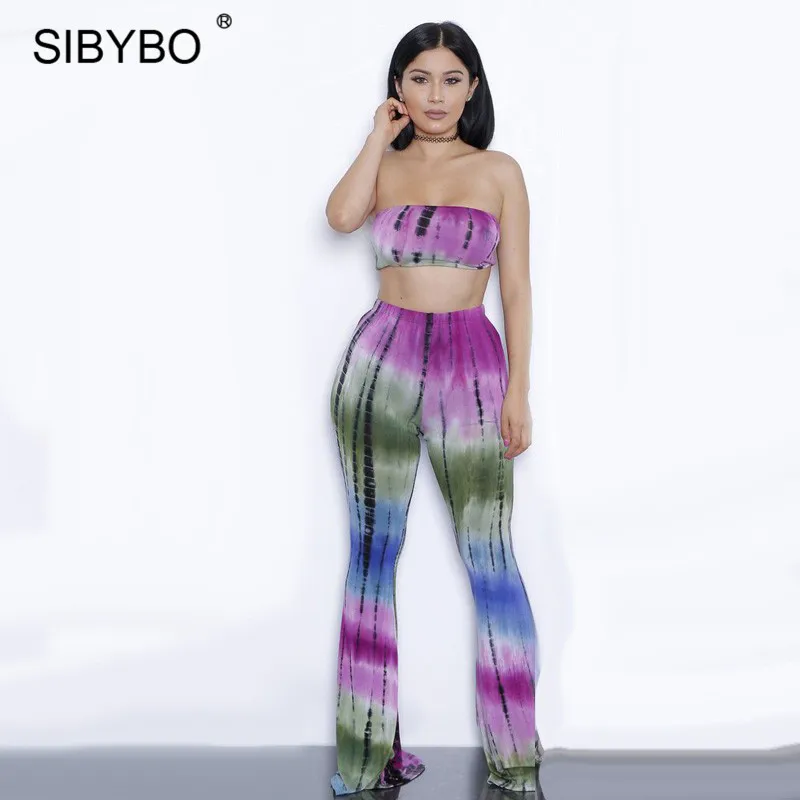 Sibybo Printed Rompers Womens Two Piece Bodycon Jumpsuits 2020 Summer Long Pants Wide Legs Club Wear Bodysuit Women Jumpsuit Sibybo Printed Rompers Womens Two Piece Bodycon Jumpsuits 2020 Summer Long Pants Wide Legs Club Wear Bodysuit Women Jumpsuit