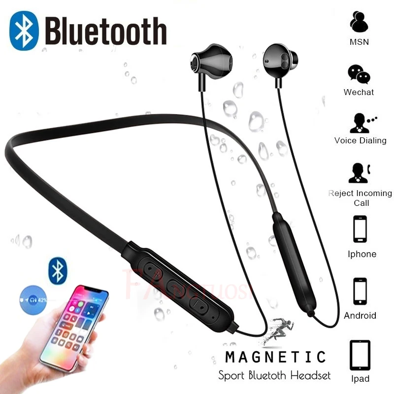 FANGTUOSI, новинка, беспроводные Bluetooth наушники, стерео, спортивные, для бега, гарнитура с микрофоном, мини, наушники с крючком, для iPhone XR, huawei