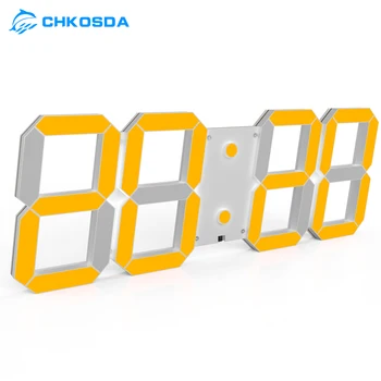 

LED Digital Wall Clock Wake Up Light Large Wall Clock Electronic Stopwatch Timer Weather Station New Year Decoration Watch Mural