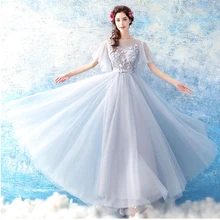 Вечернее платье цветы Жемчуг Кружева Иллюзия вечерние платья для женщин o-образным вырезом халат на молнии De Soiree длинное вечернее платье E194