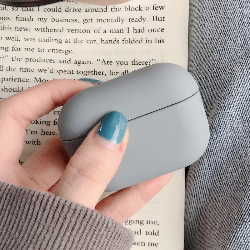 gray Модный карамельный цвет беспроводной Bluetooth чехол для наушников для Apple Airpods Pro матовый Жесткий Чехол для наушников s для Airpods 3 Чехол - Цвет: gray