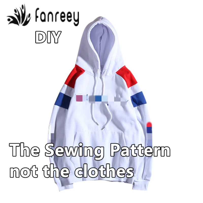 Шаблон для шитья сплайсинга Цвет спортивный свитер для мужчин и женщин Шаблон Резки одежды для рисования DIY WW-M1113