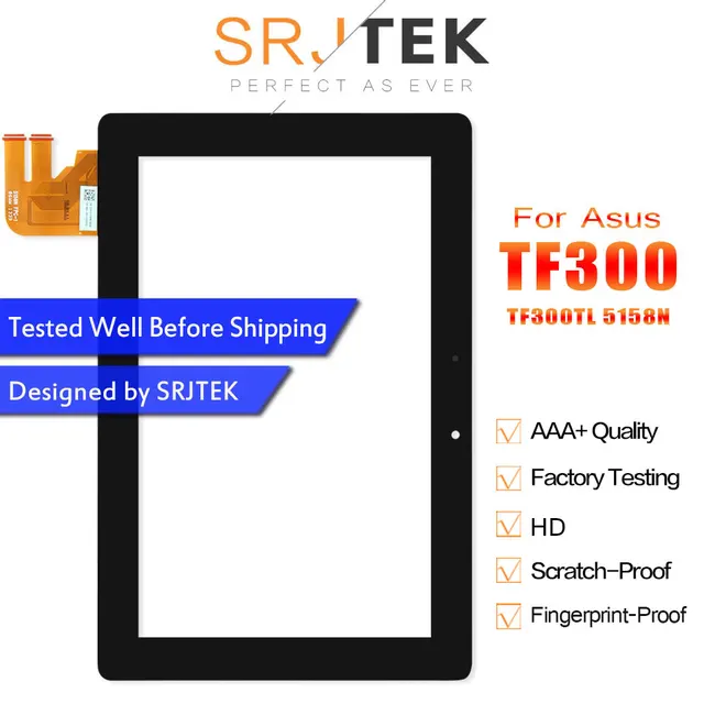 Srjtek táctil pantalla para Asus Transformer Pad TF300 TF300T TF300TG TF300TL 5158N FPC-1 Panel de cristal digitalizador con Sensor de repuesto Srjtek táctil pantalla para Asus Transformer Pad TF300 TF300T TF300TG TF300TL 5158N FPC-1 Panel de cristal digitalizador con Sensor de repuesto