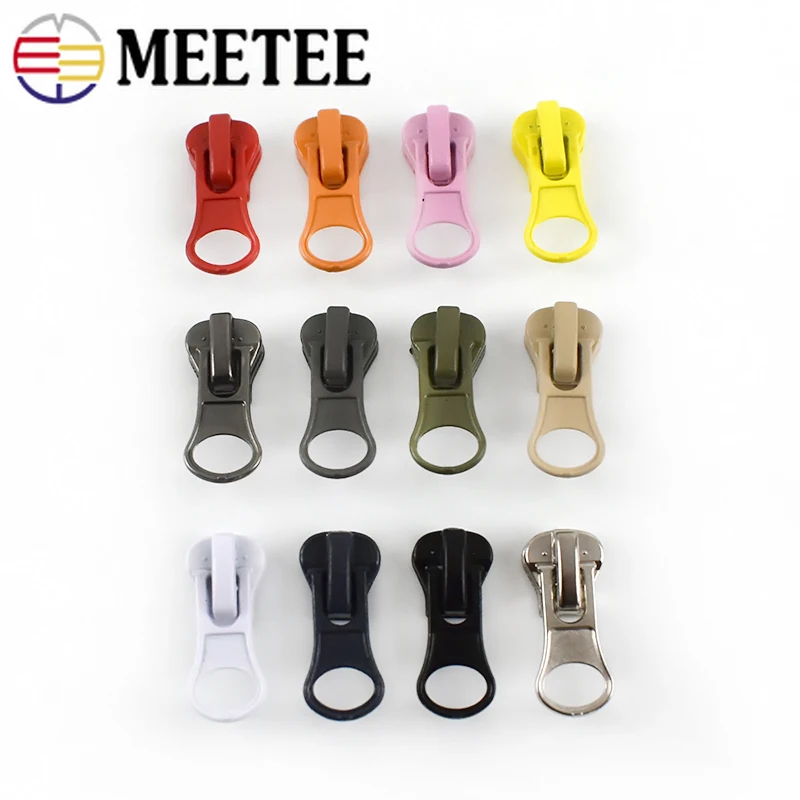 Meetee 10pcs 5# Resin Zipper Head Thick Candy Color Pull Slider DIY Repair Pillow Quilt Bedding Bags Sewing Clothes ZT005 | Дом и сад