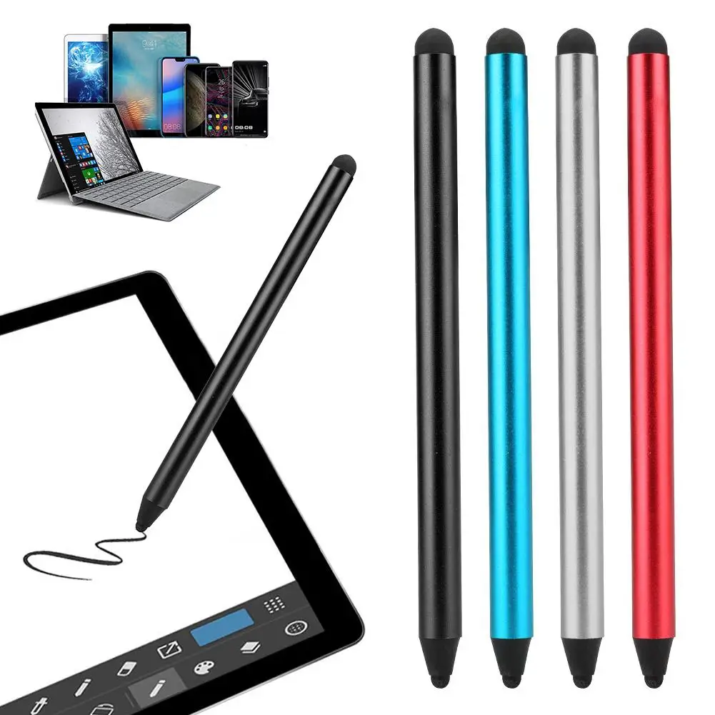 Lápiz capacitivo de doble punta para tableta, lápiz capacitivo para dibujo, de aluminio y plástico