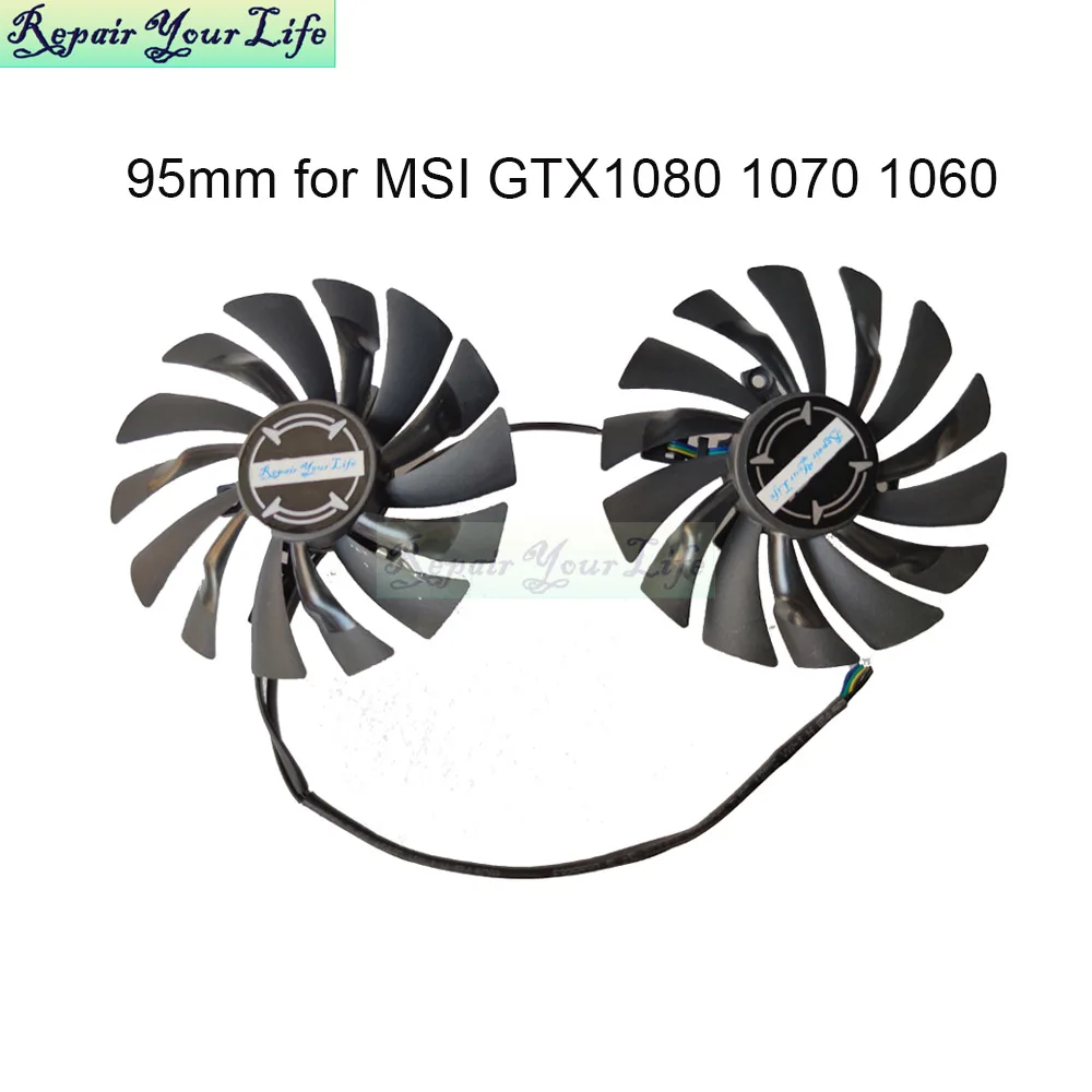 Ventola Della Scheda Grafica Muslimgpu Da 95Mm Per Msi Gtx1060 1070 1080 Gtx 1070Ti 1080Ti Rx570 Rx580 Rx470 Radiatore Di Raffreddamento Da Gioco