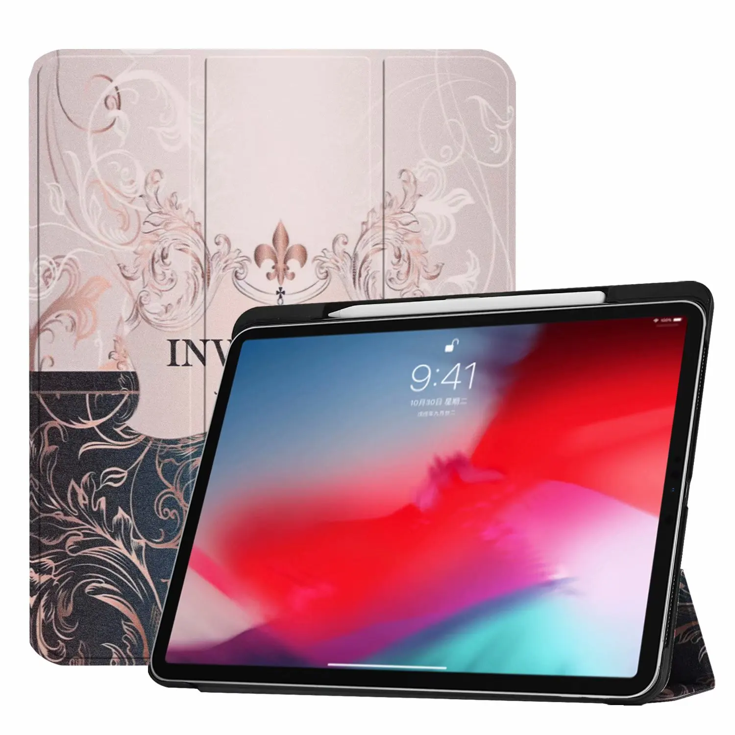 

For IPad Pro 11 Case 2018 Magnetic Case Funda with S Pen Holder PU Leather Smart Case for IPad Pro 11 Case, with Auto Sleep/Wake