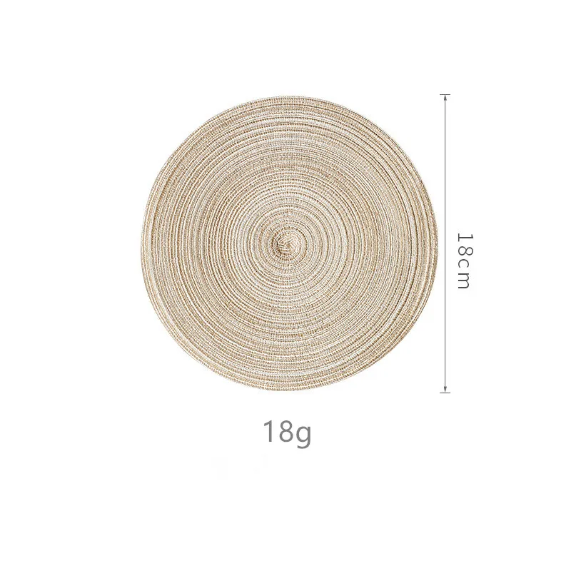 Coffee 18cm Подставки под стол, круглый коврик для стола, подставка под кружки, Нескользящие, для напитков, изолированные салфетки, кухонная мебель - Цвет: Coffee 18cm