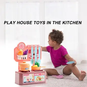 

Fun Colorful Pretend Play Kitchen Kit Smooth Tableware Food DIY Accessories Stimulate Child Potential Creative Thinking