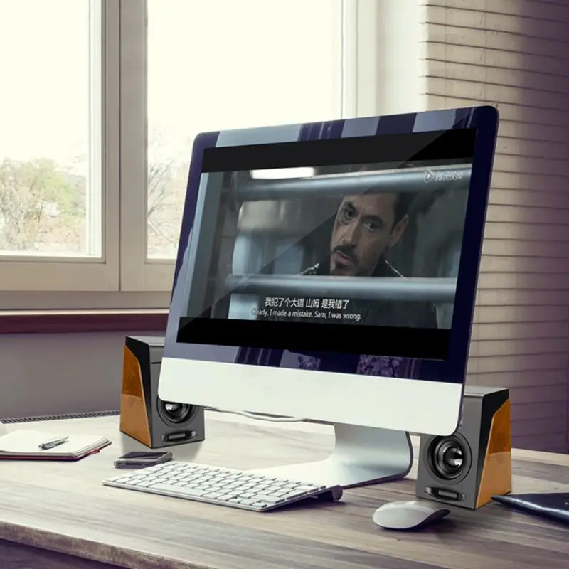 Мини Портативный USB Сабвуфер мультимедийный динамик для настольного ПК компьютера ноутбука динамик s D08A