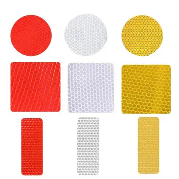 

High Visibility Car Sticker Warning Mark Reflective Tape Car Wheel Rim Shape Safety Reflector Strip Self Adhesive Bike 3 Color