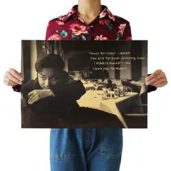 [B29] Лесли Чун г Ностальгический ретро плакат из крафт-бумаги экран для помещений кафе декоративная живопись