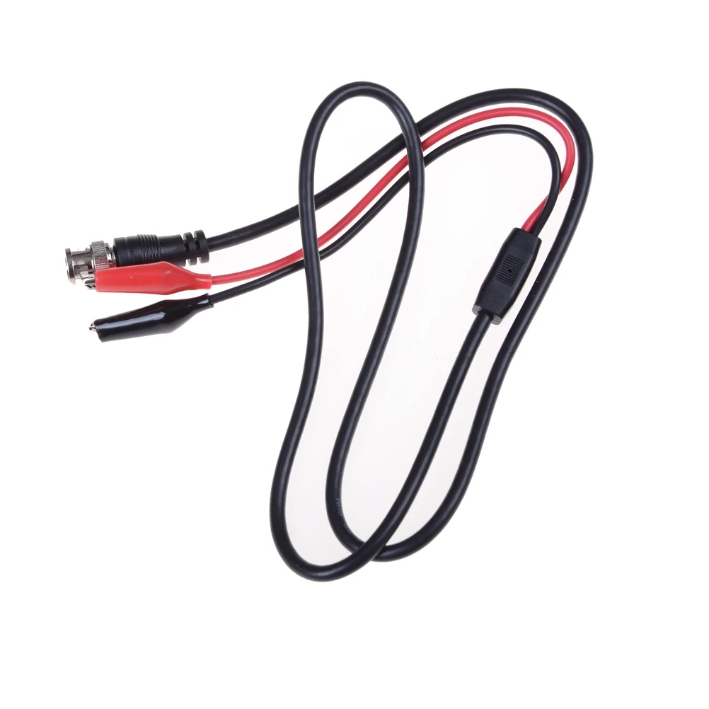 sh BNC Male Plug Q9 to Dual Plug Connector Hook Clip Test Probe Cable