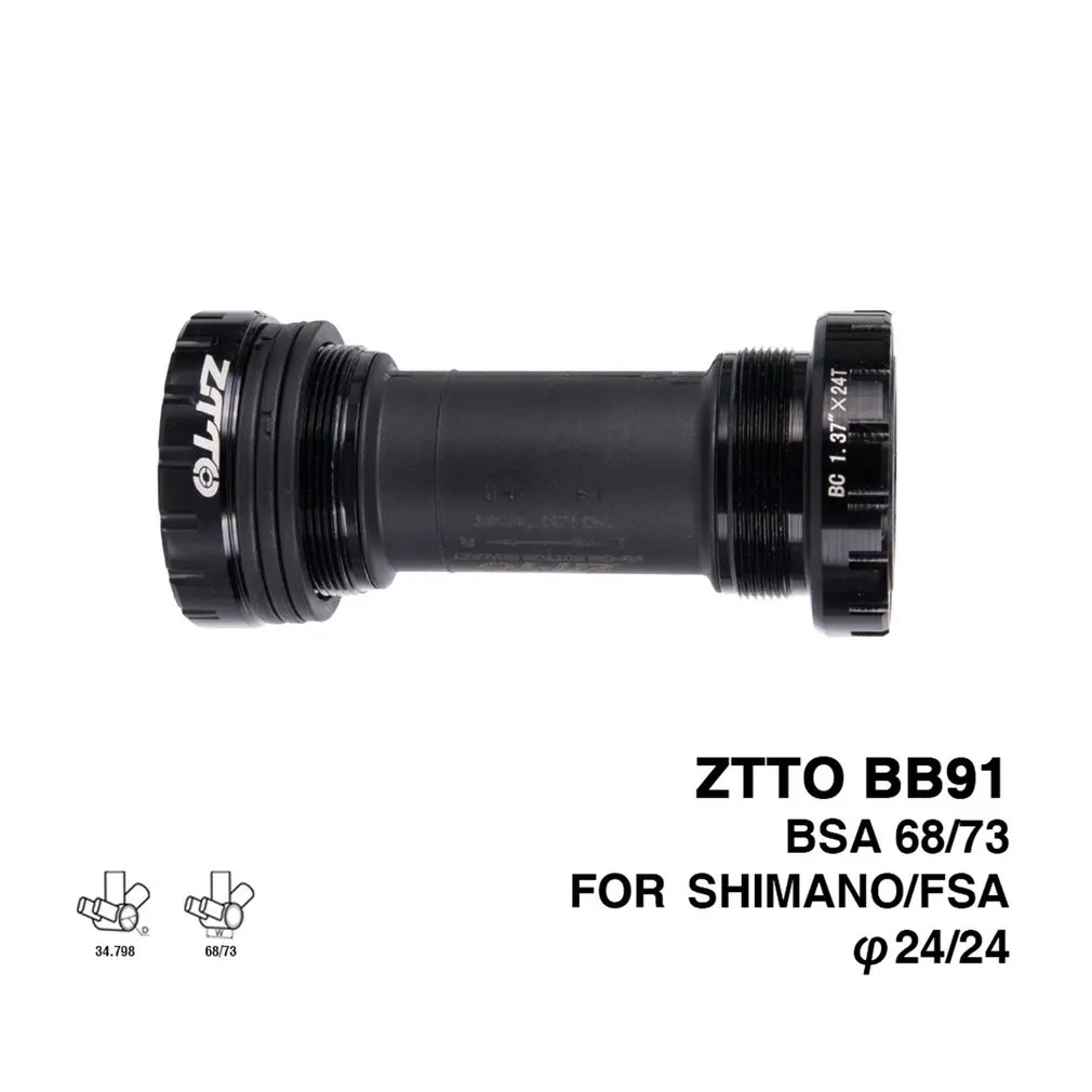 

ZTTO BB91 Aluminum Alloy External Bearing Bottom Brackets for Bicycle Thread For Parts Prowheel Crankset Waterproof CNC MTB