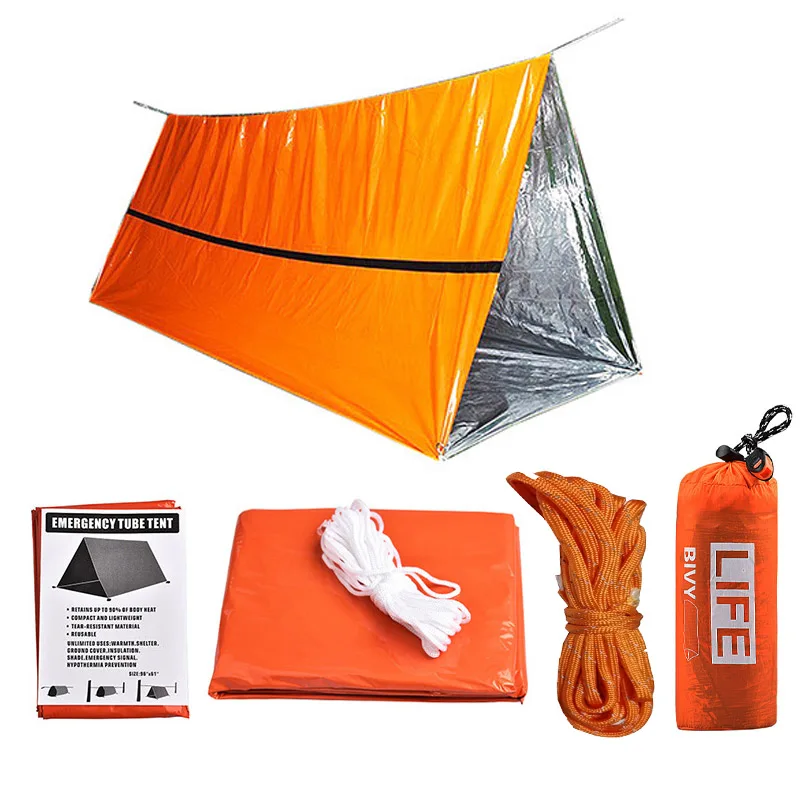 Waterproof 2X Thermal Emergency Sleeping Bag For Survival Hiking Camping Outdoor 