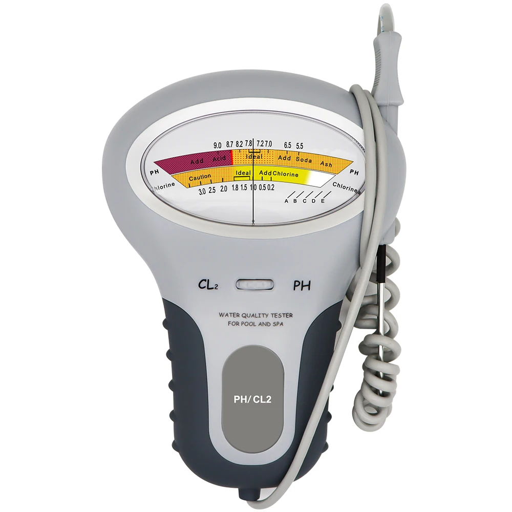 H5d3aaf5b3bdd47d38f8b9b8a8dee6075y 2 in 1 Chlorine Meter PH Chlorine Tester PC-101 Level Portable Digital PH Meter Water Quality Pool Spa Analytical Instruments Mallzona