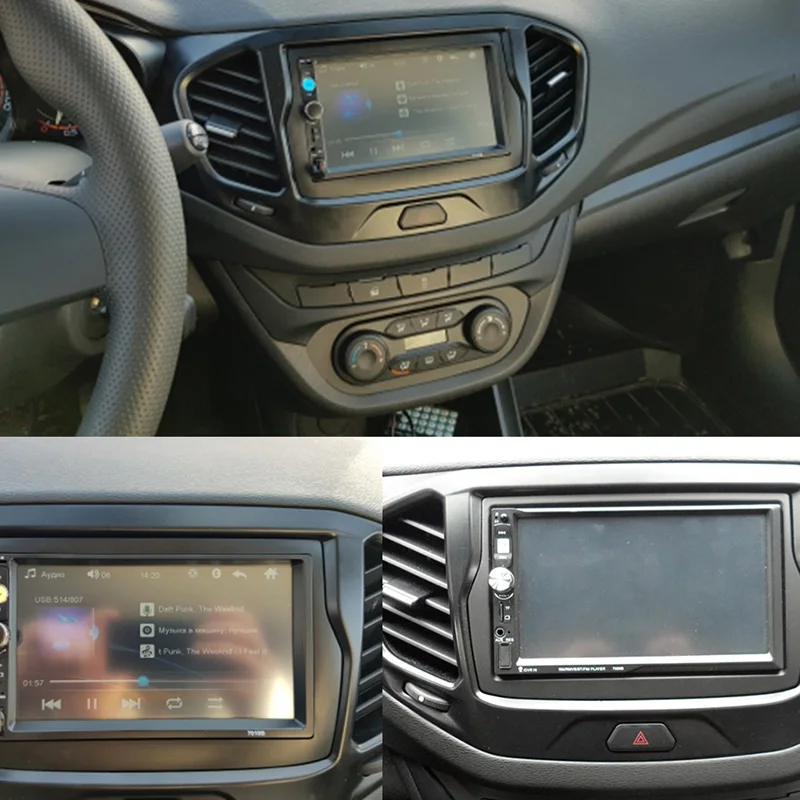 Двойной 2 Din фасции Для Daewoo Royale Лада Веста Радио Dvd стерео панель приборная панель отделка комплект установка рамы
