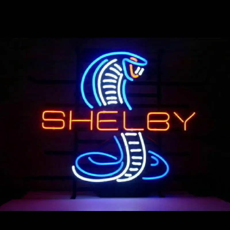 Custom Made Shelby Glass Neon Light Sign Beer Bar