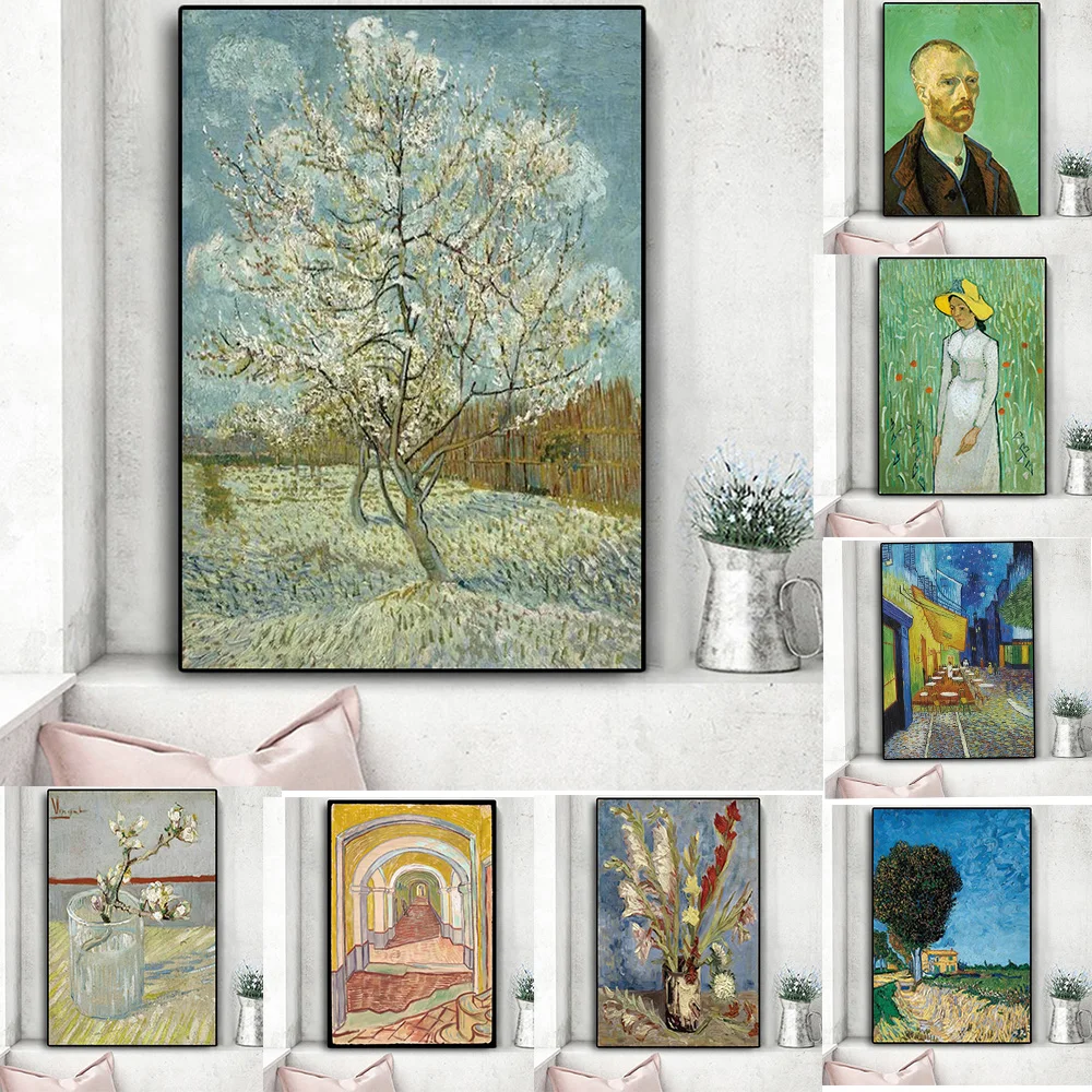 Canvas Art Poster Van Gogh Prints Oil Painting Classic Room Wall Decor Modern Home Decoration Pictures For Living | Дом и сад