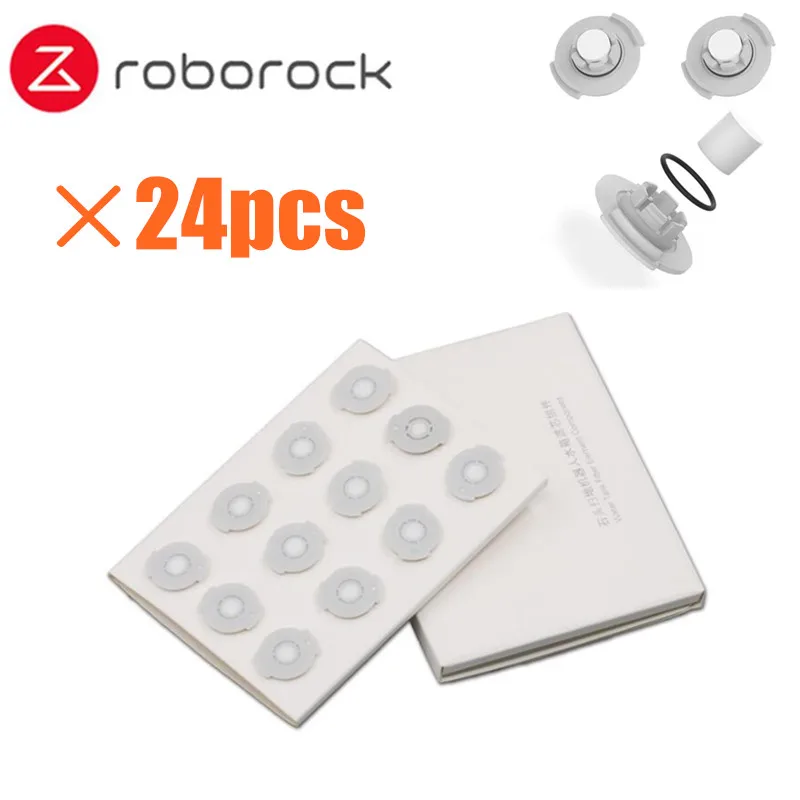 24pcs Вставка из ткани для швабры фильтр для влажной уборки боковая круглая щетка подходит для Xiaomi Roborock Robot S50 S51 наборы запасных частей пылесоса - Цвет: 24pcs