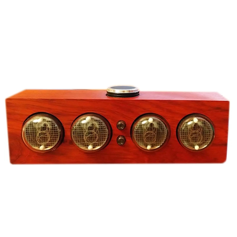 

In-4 Glow Tube Clock Nixie Tube Clock Solid Wood Electronic Led Backlight Clock