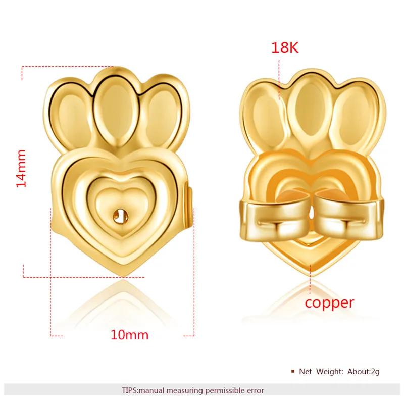 Ms Betti bear owl paw earring listers back set07