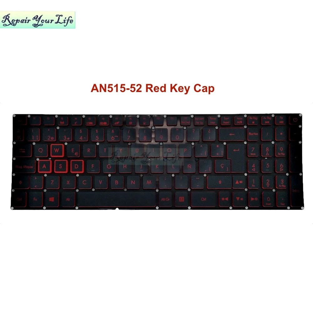 Espanhol Teclado Retroiluminado Teclado do Portátil para Acer Nitro An515-51 53 An51531 An51541 42 Lg5p-a52brl A50brl A53brl An51552 la - Imagem 3