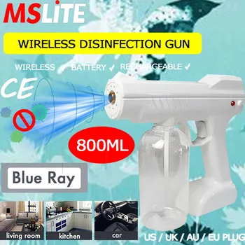 

novedades 2020 wireless gun portable car home sterilizer blue light anion nano steam gun multi-functional machine air humidifier